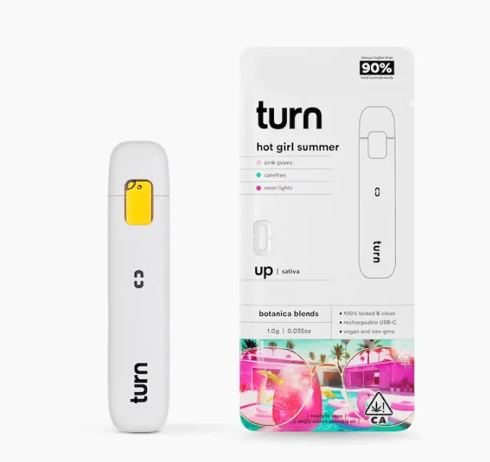 Hot-Girl-Summer-Turn-Disposable Hot Girl Summer (Sativa) Turn Disposable | 1G Botanica Blends